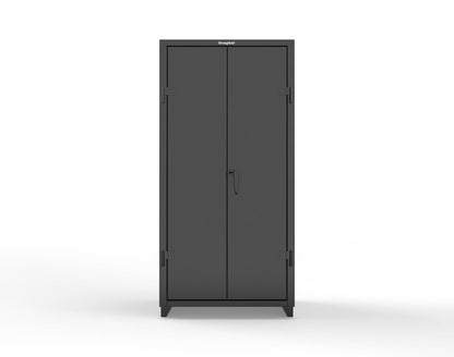 Extra Heavy Duty 14 GA Cabinet with 4 Shelves - 36 In. W x 24 In. D x 75 In. H - 36-244-L-9005