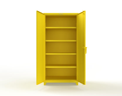 Extra Heavy Duty 14 GA Cabinet with 4 Shelves - 36 In. W x 24 In. D x 75 In. H - 36-244-L-1021