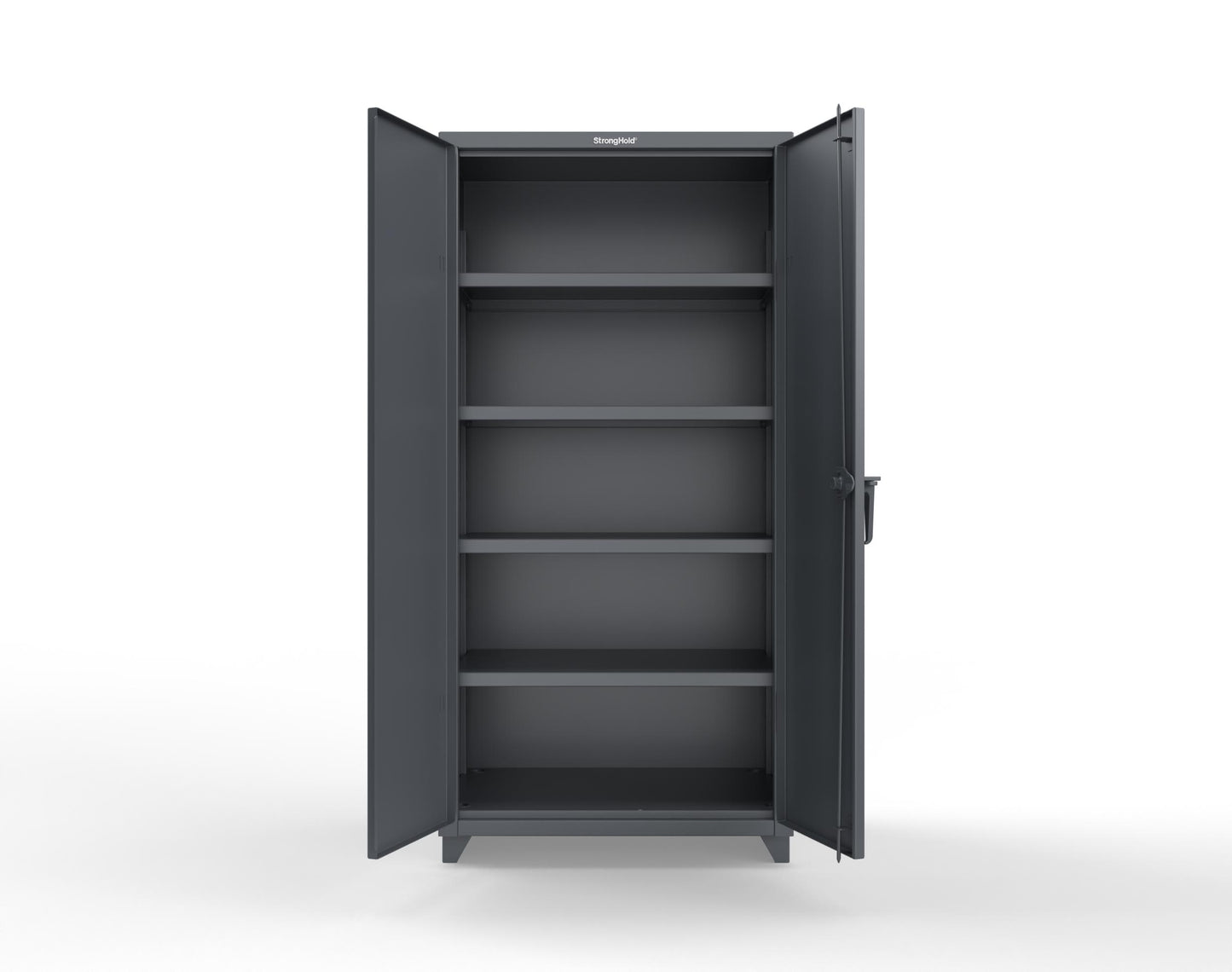 Extra Heavy Duty 14 GA Cabinet with 4 Shelves - 36 In. W x 24 In. D x 75 In. H - 36-244-L-7024