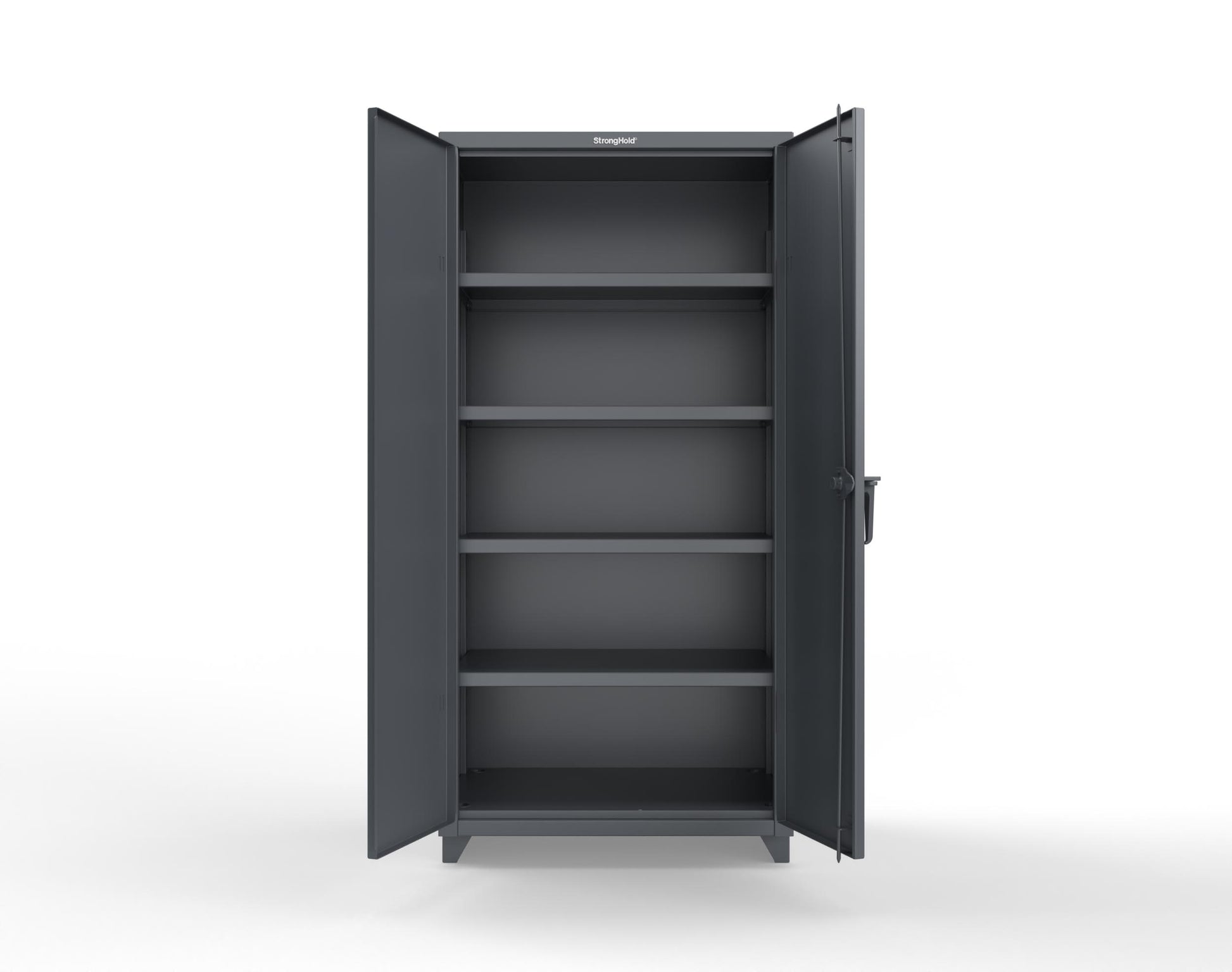 Extra Heavy Duty 14 GA Cabinet with 4 Shelves - 36 In. W x 24 In. D x 75 In. H - 36-244-L-7024