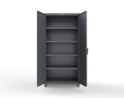 Extra Heavy Duty 14 GA Cabinet with 4 Shelves - 36 In. W x 24 In. D x 75 In. H - 36-244-L-7024