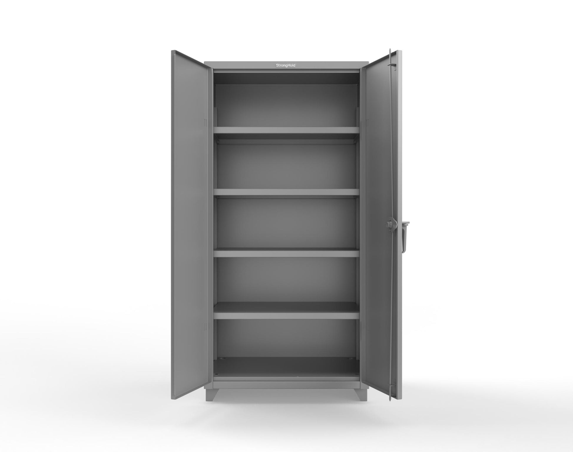 Extra Heavy Duty 14 GA Cabinet with 4 Shelves - 36 In. W x 24 In. D x 75 In. H - 36-244-L-7037