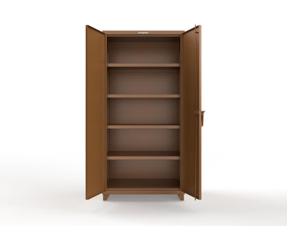 Extra Heavy Duty 14 GA Cabinet with 4 Shelves - 36 In. W x 24 In. D x 75 In. H - 36-244-L-8008