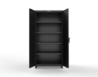 Extra Heavy Duty 14 GA Cabinet with 4 Shelves - 36 In. W x 24 In. D x 75 In. H - 36-244-L-9005