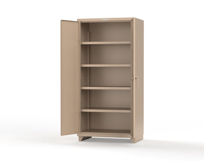 Extra Heavy Duty 14 GA Cabinet with 4 Shelves - 36 In. W x 24 In. D x 75 In. H - 36-244-L-1019