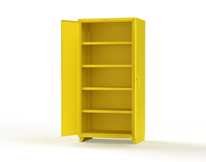 Extra Heavy Duty 14 GA Cabinet with 4 Shelves - 36 In. W x 24 In. D x 75 In. H - 36-244-L-1021