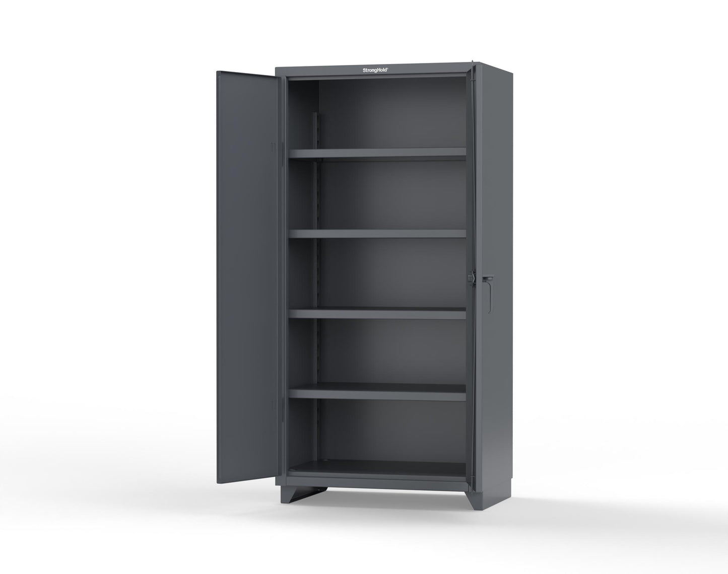 Extra Heavy Duty 14 GA Cabinet with 4 Shelves - 36 In. W x 24 In. D x 75 In. H - 36-244-L-7024