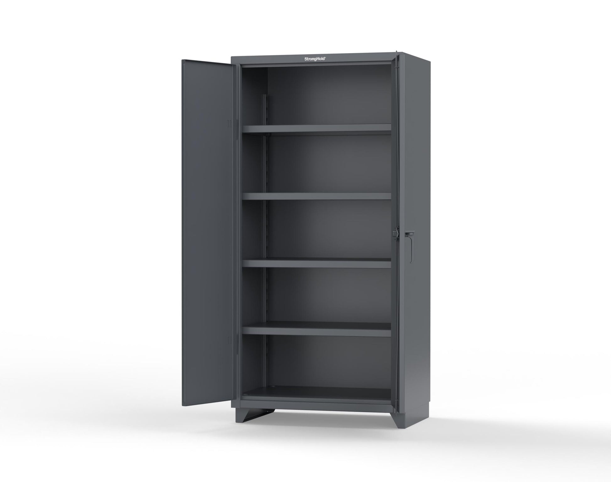 Extra Heavy Duty 14 GA Cabinet with 4 Shelves - 36 In. W x 24 In. D x 75 In. H - 36-244-L-7024