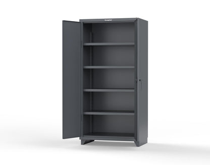 Extra Heavy Duty 14 GA Cabinet with 4 Shelves - 36 In. W x 24 In. D x 75 In. H - 36-244-L-7024