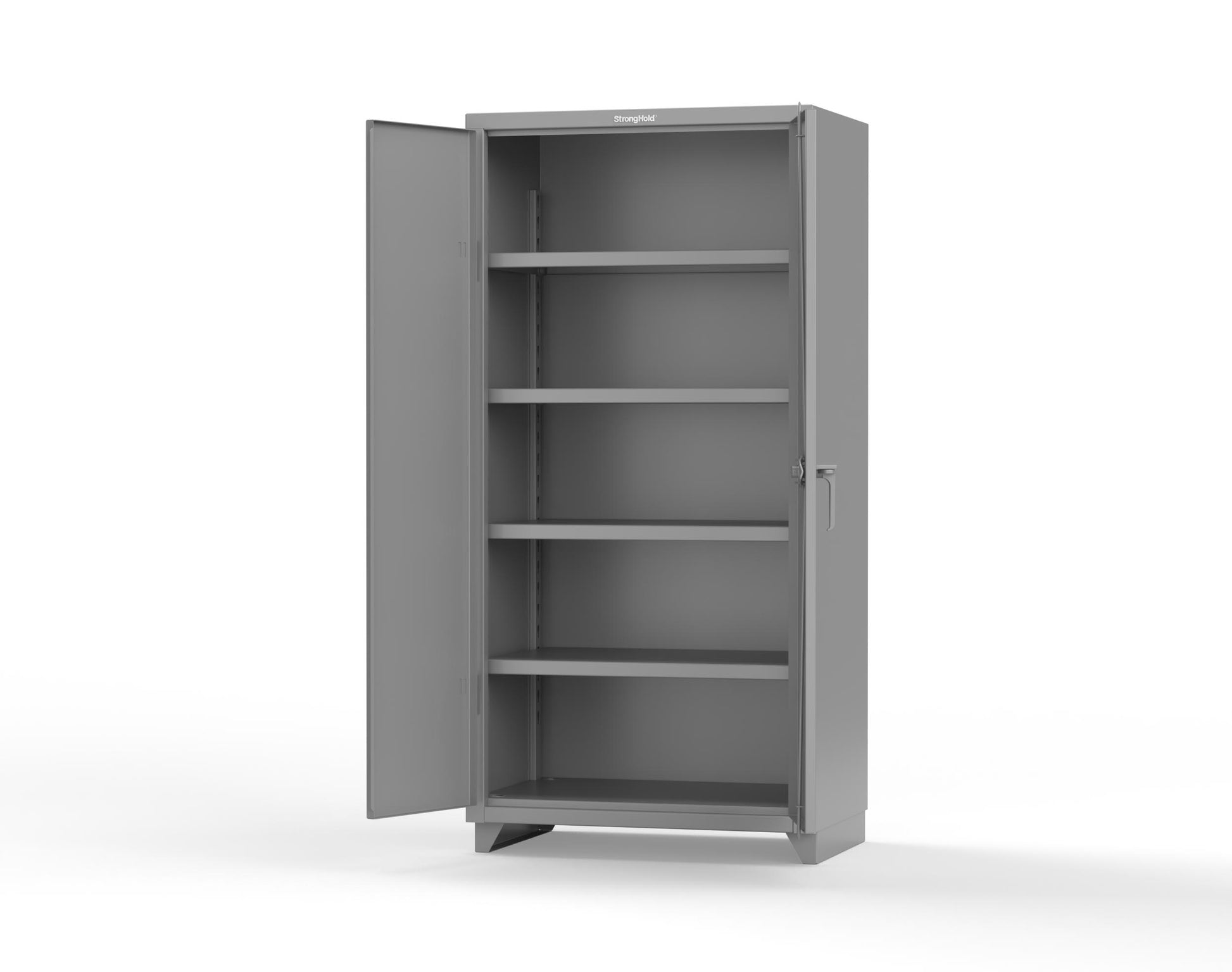 Extra Heavy Duty 14 GA Cabinet with 4 Shelves - 36 In. W x 24 In. D x 75 In. H - 36-244-L-7037