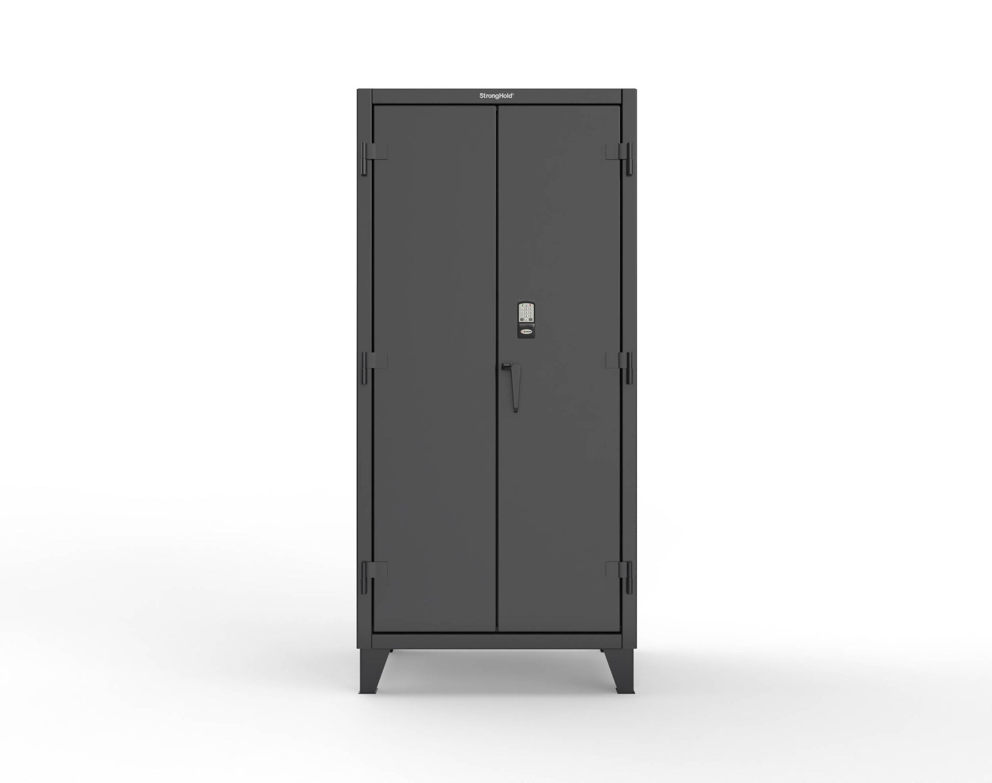 Extreme Duty 12 GA Cabinet with 4 Shelves Secured by Electronic Lock & Card Reader (HID) - 36 In. W x 24 In. D x 78 In. H - 36-244-PX-9005