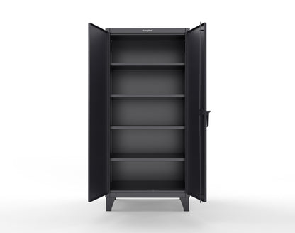 Extreme Duty 12 GA Cabinet with 4 Shelves Secured by Electronic Lock & Card Reader (HID) - 36 In. W x 24 In. D x 78 In. H - 36-244-PX-9005