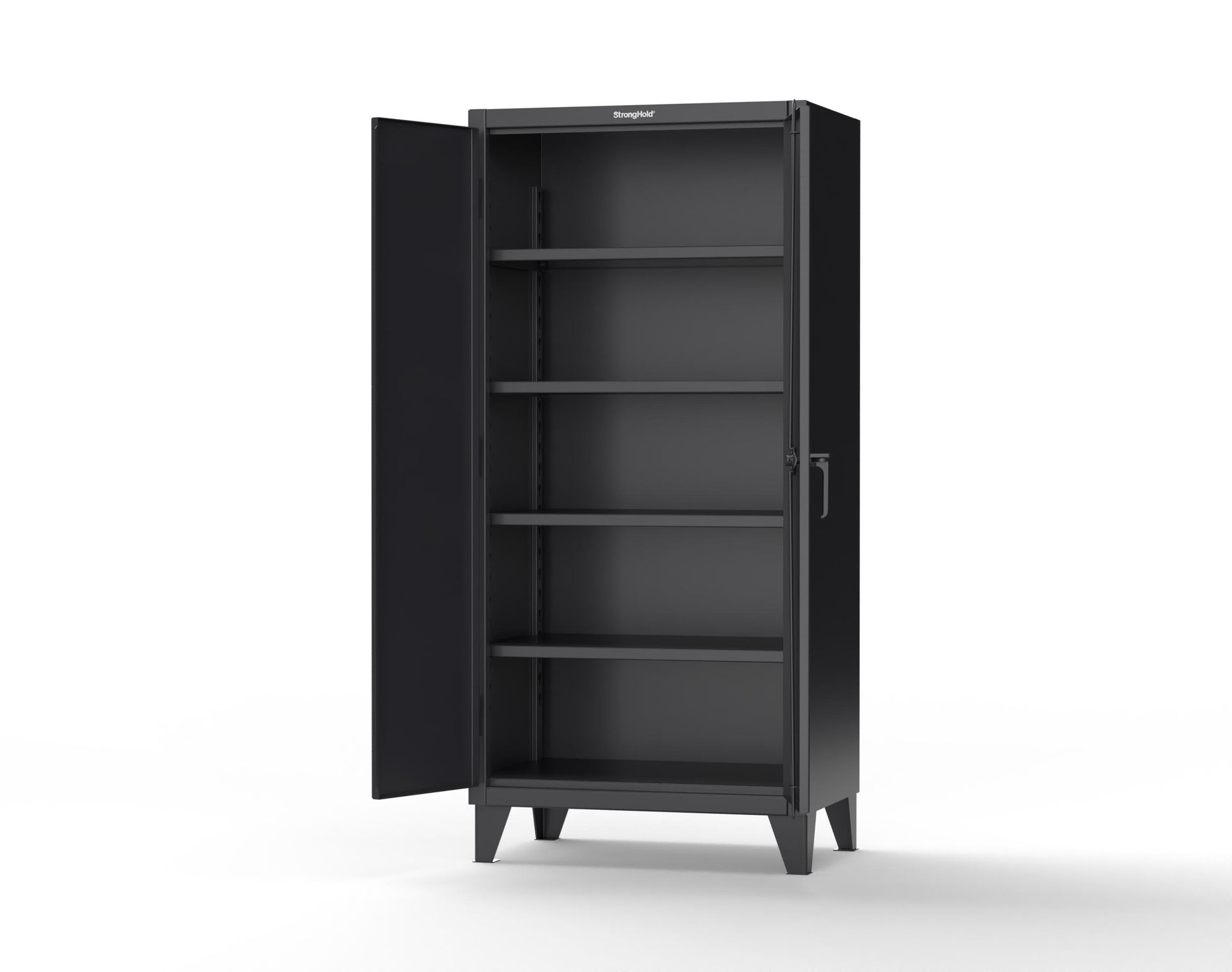 Extreme Duty 12 GA Cabinet with 4 Shelves Secured by Electronic Lock & Card Reader (HID) - 36 In. W x 24 In. D x 78 In. H - 36-244-PX-9005