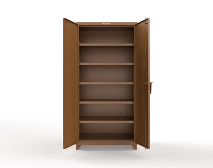 Extra Heavy Duty 14 GA Cabinet with 5 Shelves - 36 In. W x 24 In. D x 75 In. H - 36-245-L-8008