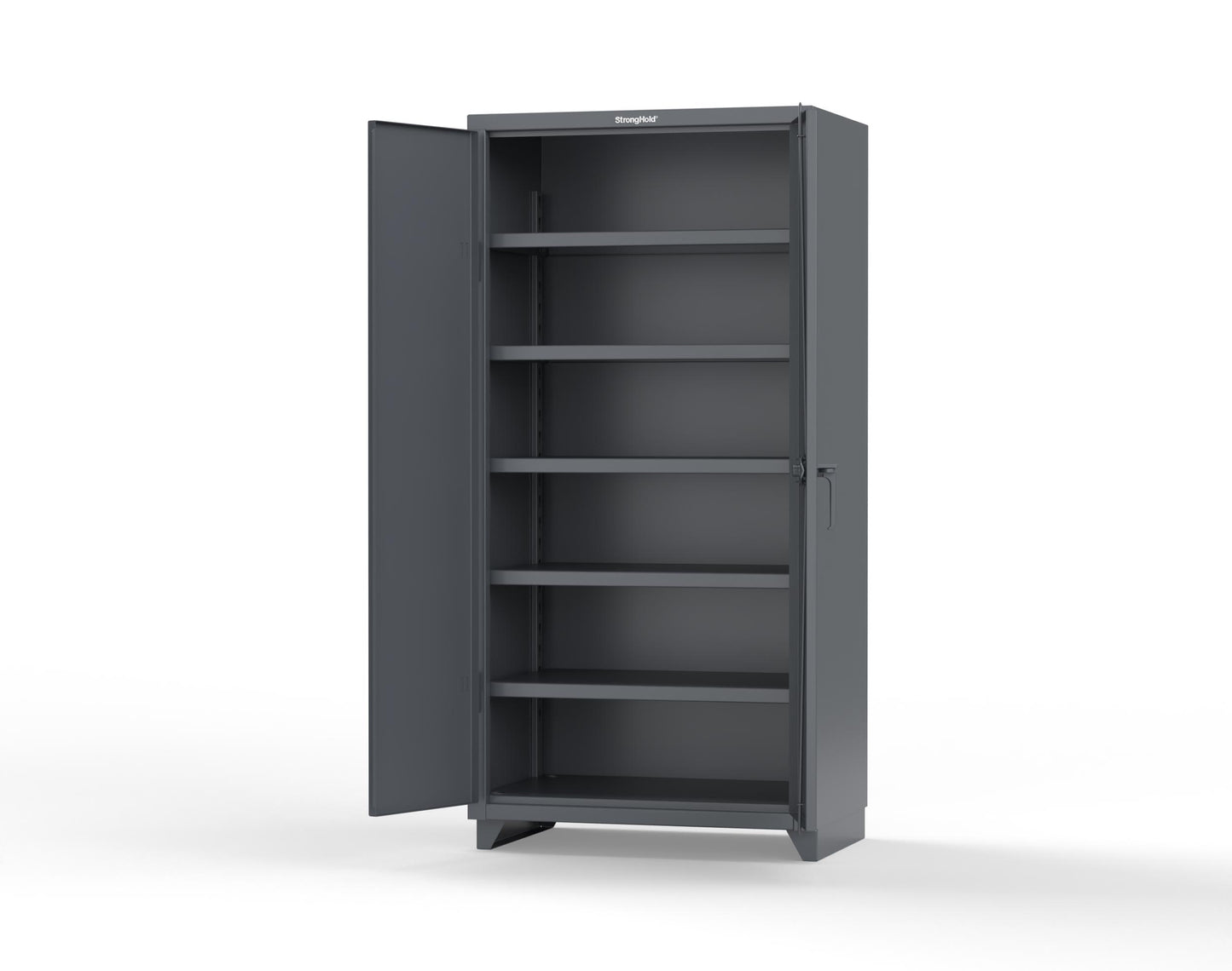 Extra Heavy Duty 14 GA Cabinet with 5 Shelves - 36 In. W x 24 In. D x 75 In. H - 36-245-L-7024