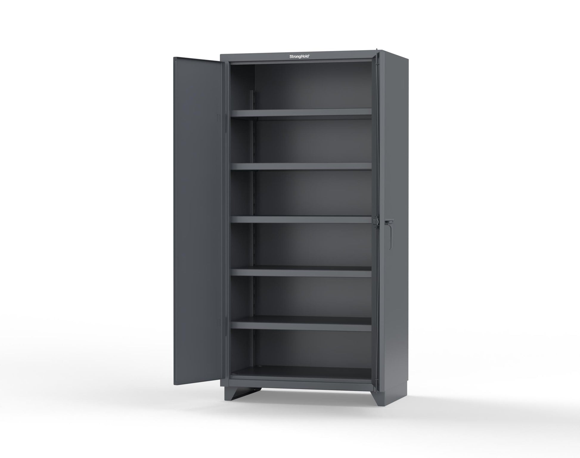 Extra Heavy Duty 14 GA Cabinet with 5 Shelves - 36 In. W x 24 In. D x 75 In. H - 36-245-L-7024