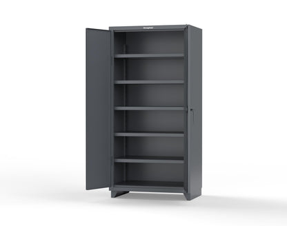 Extra Heavy Duty 14 GA Cabinet with 5 Shelves - 36 In. W x 24 In. D x 75 In. H - 36-245-L-7024