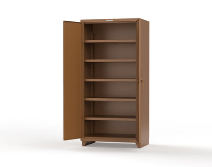 Extra Heavy Duty 14 GA Cabinet with 5 Shelves - 36 In. W x 24 In. D x 75 In. H - 36-245-L-8008