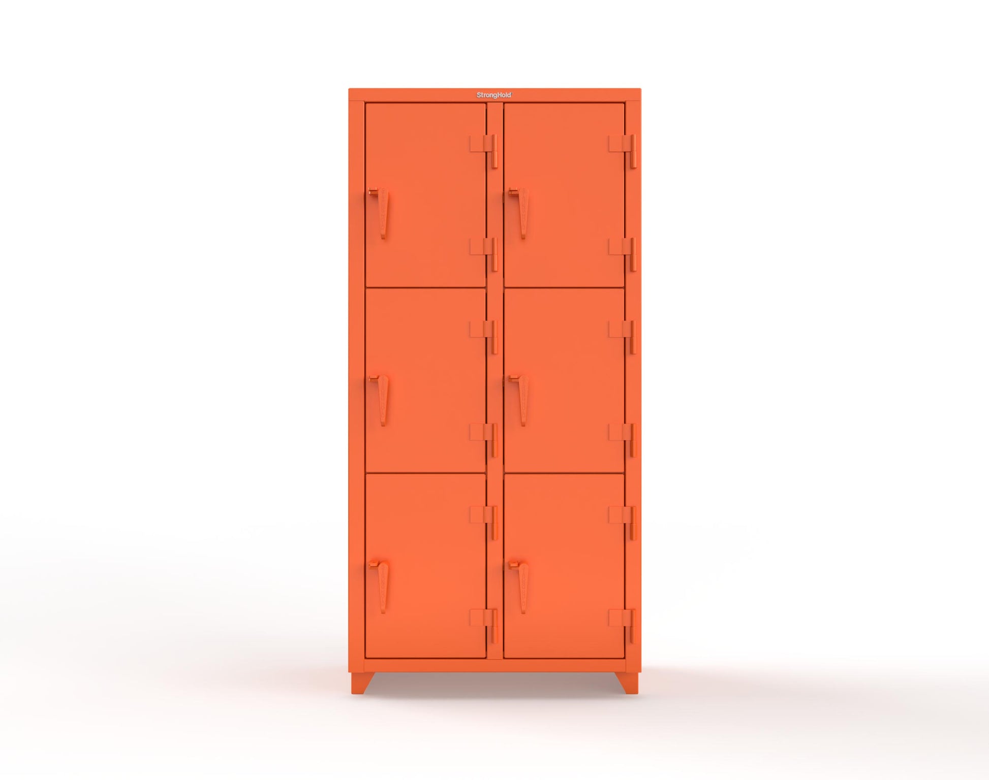 Extra Heavy Duty 14 GA Triple-Tier Locker, 6 Compartments - 36 in. W x 18 in. D x 75 in. H - 36-6D-18-3T-L-2009