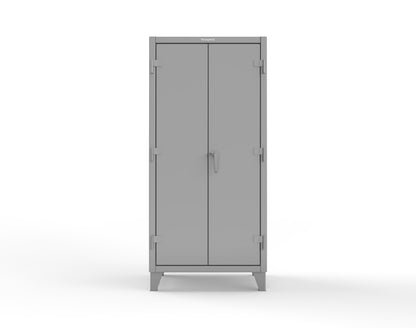 Extreme Duty 12 GA Bin Cabinet with Multiple Sized Bins, 4 Drawers, 1 Shelf - 36 In. W x 24 In. D x 78 In. H - 36-BBS-241-4DB-7037
