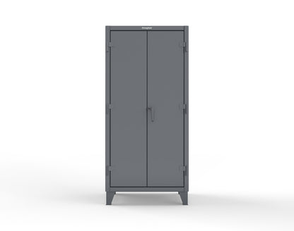 Extreme Duty 12 GA Bin Cabinet with Multiple Sized Bins, 4 Drawers, 1 Shelf - 36 In. W x 24 In. D x 78 In. H - 36-BBS-241-4DB-7024