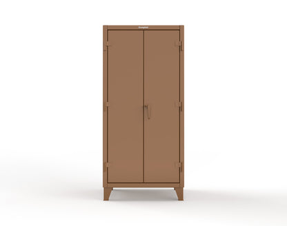 Extreme Duty 12 GA Bin Cabinet with Multiple Sized Bins, 4 Drawers, 1 Shelf - 36 In. W x 24 In. D x 78 In. H - 36-BBS-241-4DB-8008