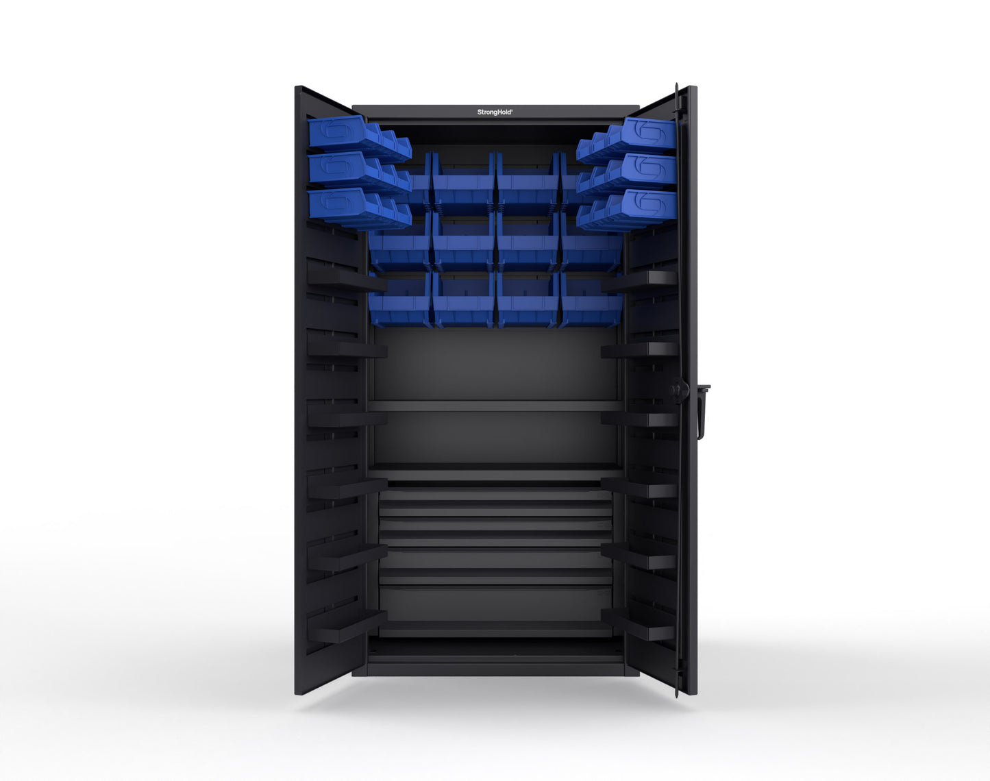 Black (RAL 9005) / Blue (RAL 5001)