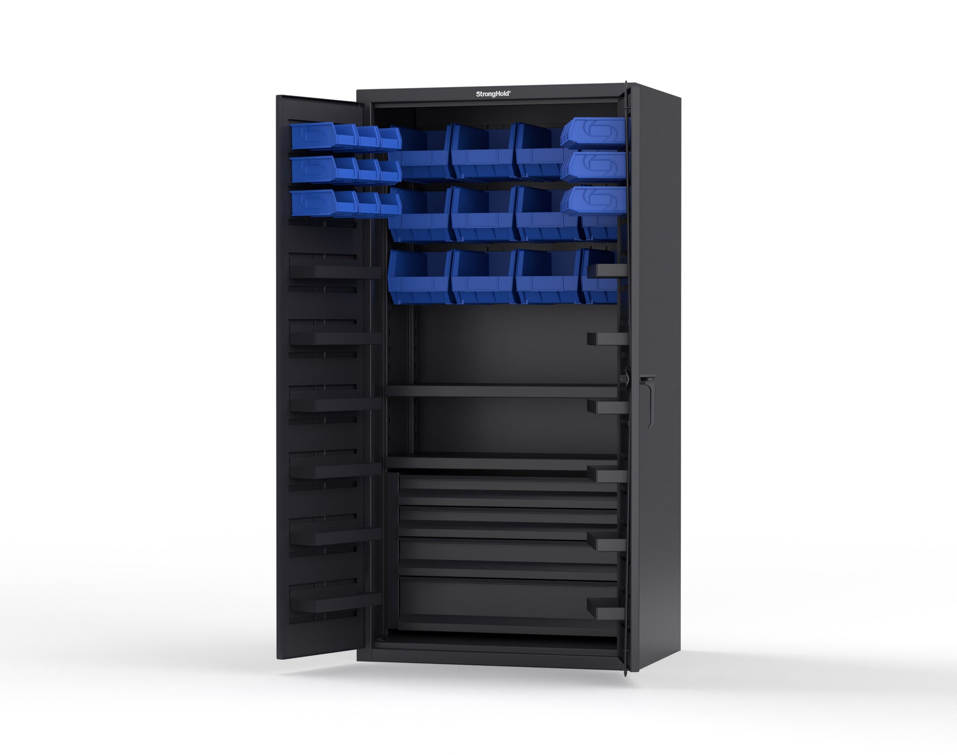 Black (RAL 9005) / Blue (RAL 5001)