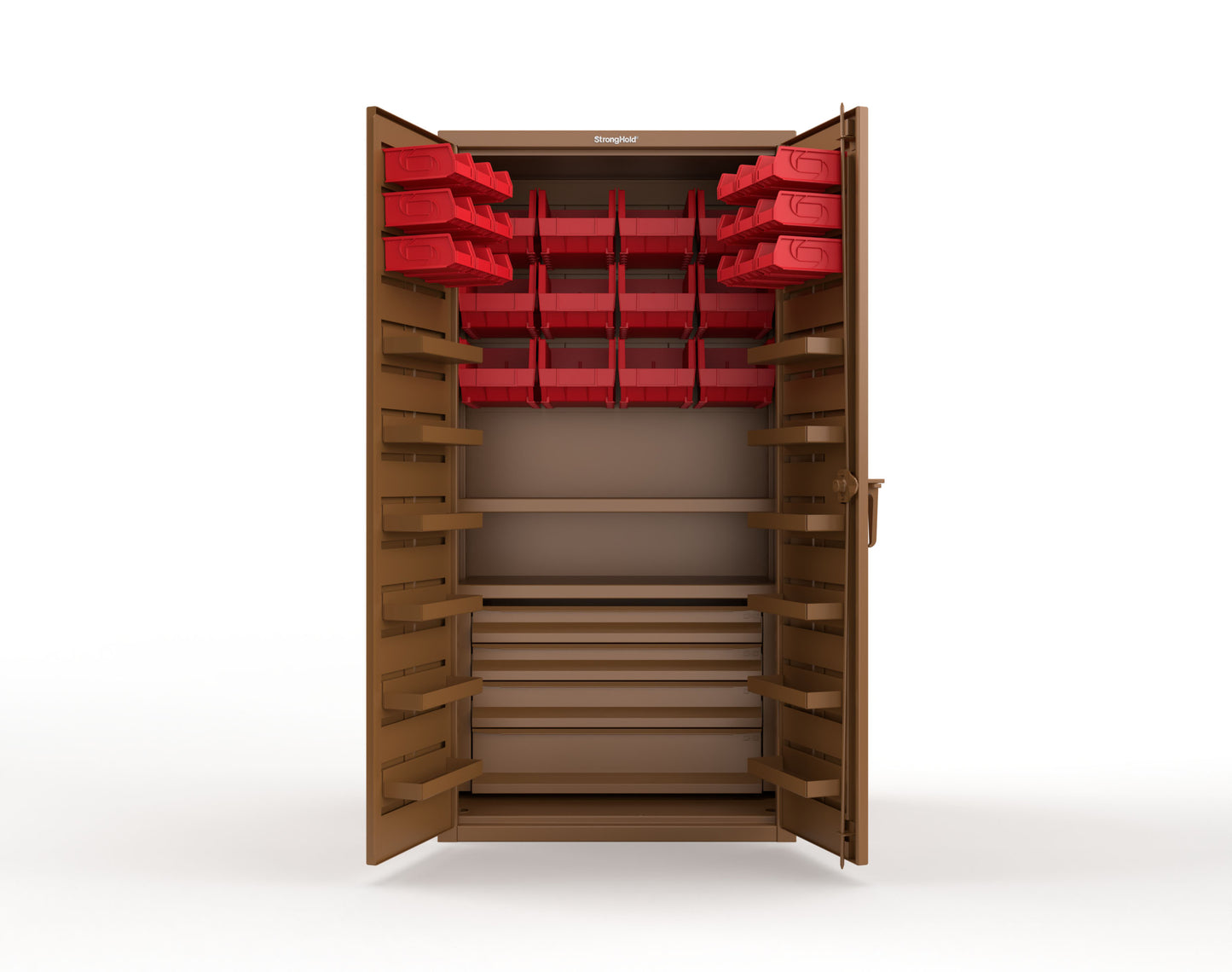 Brown (RAL 8008) / Red (RAL 3001)