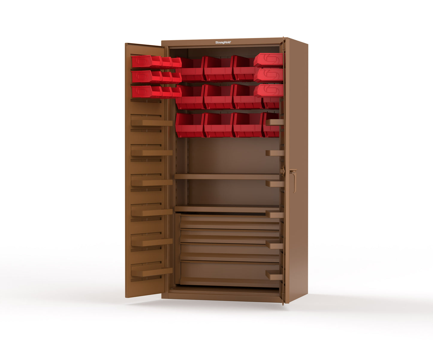 Brown (RAL 8008) / Red (RAL 3001)