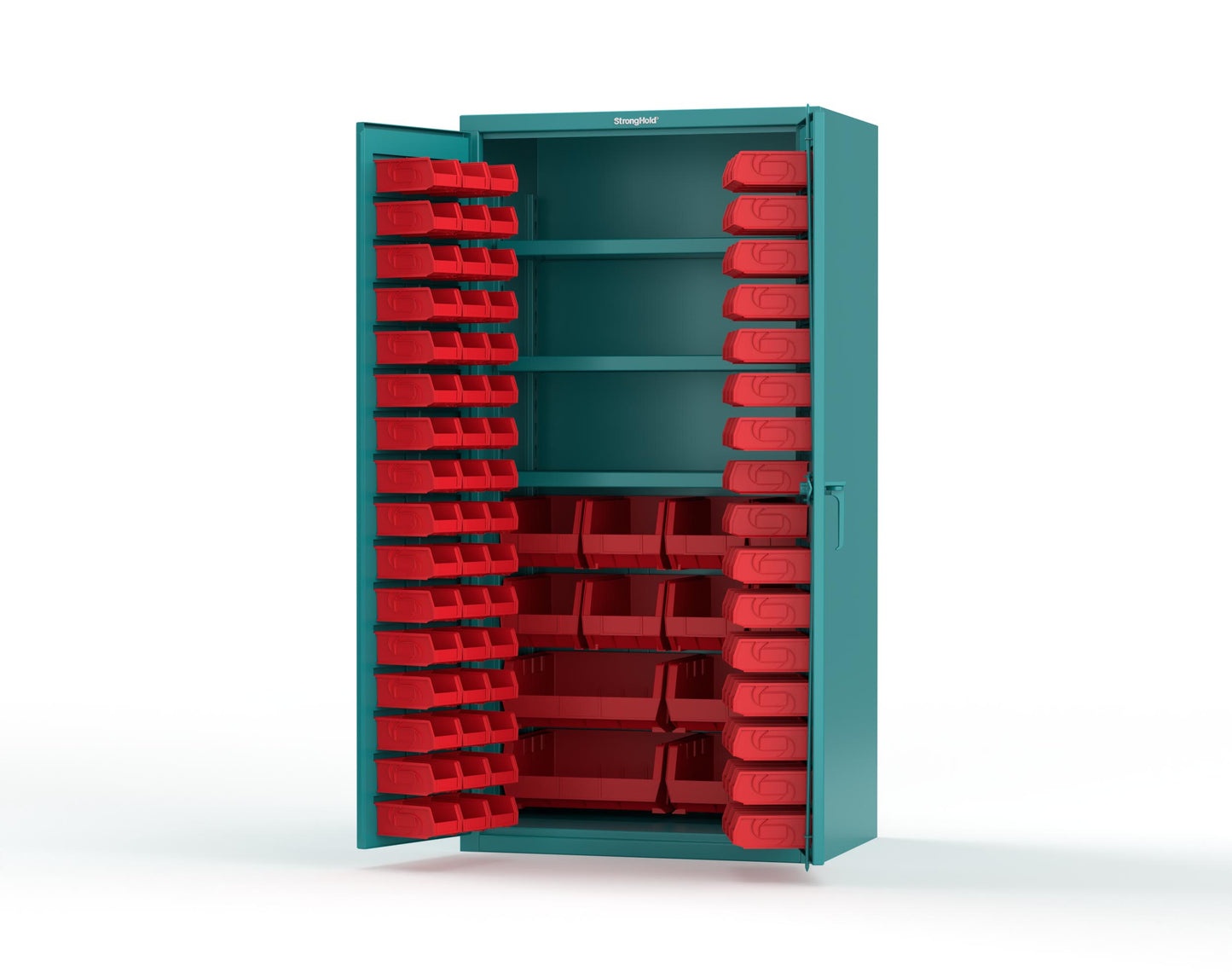 Teal (RAL 5021) / Red (RAL 3001)