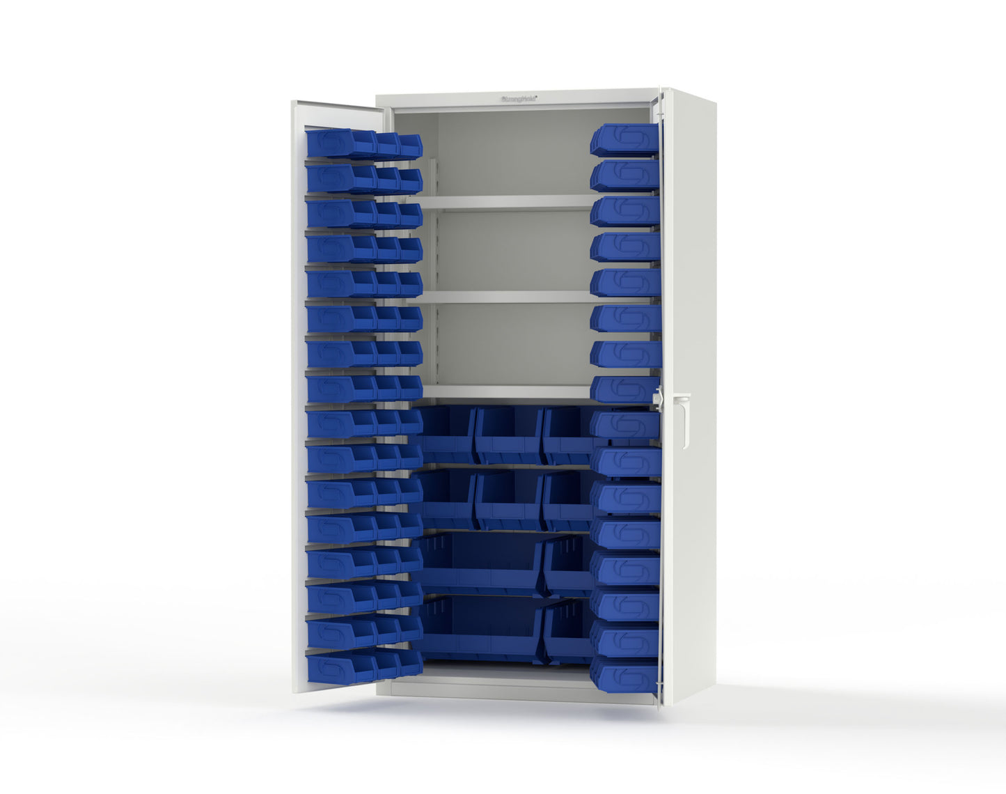 White (RAL 9003) / Blue (RAL 5001)