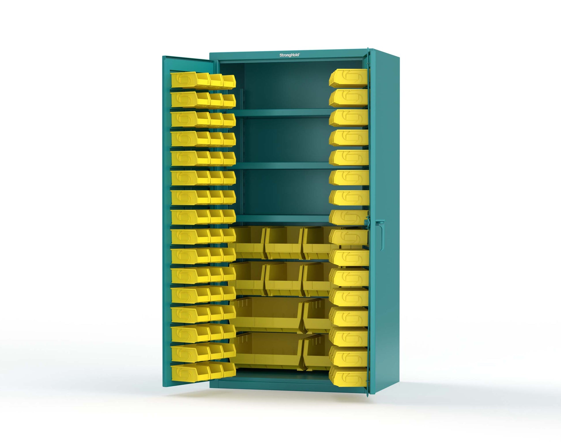 Teal (RAL 5021) / Yellow (RAL 1021)