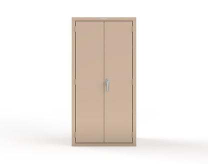 Heavy Duty 18 GA Janitorial Cabinet with 3 half Shelves - 36 in. W x 24 in. D x 72 in. H - 36-BC-243-P-1019