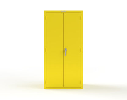 Heavy Duty 18 GA Janitorial Cabinet with 3 half Shelves - 36 in. W x 24 in. D x 72 in. H - 36-BC-243-P-1021