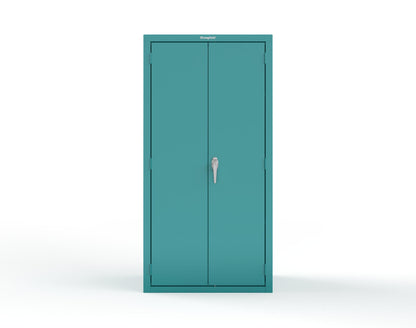 Heavy Duty 18 GA Janitorial Cabinet with 3 half Shelves - 36 in. W x 24 in. D x 72 in. H - 36-BC-243-P-5021