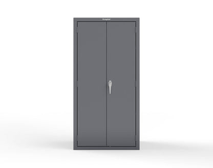 Heavy Duty 18 GA Janitorial Cabinet with 3 half Shelves - 36 in. W x 24 in. D x 72 in. H - 36-BC-243-P-7024