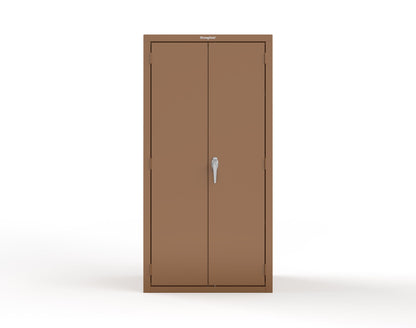 Heavy Duty 18 GA Janitorial Cabinet with 3 half Shelves - 36 in. W x 24 in. D x 72 in. H - 36-BC-243-P-8008