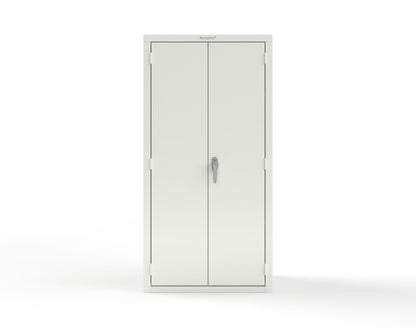 Heavy Duty 18 GA Janitorial Cabinet with 3 half Shelves - 36 in. W x 24 in. D x 72 in. H - 36-BC-243-P-9003