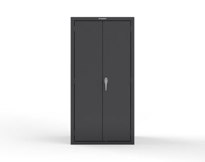 Heavy Duty 18 GA Janitorial Cabinet with 3 half Shelves - 36 in. W x 24 in. D x 72 in. H - 36-BC-243-P-9005