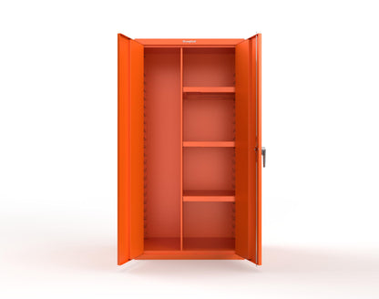 Heavy Duty 18 GA Janitorial Cabinet with 3 half Shelves - 36 in. W x 24 in. D x 72 in. H - 36-BC-243-P-2009