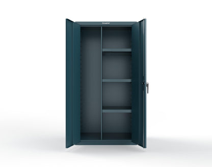Heavy Duty 18 GA Janitorial Cabinet with 3 half Shelves - 36 in. W x 24 in. D x 72 in. H - 36-BC-243-P-5001