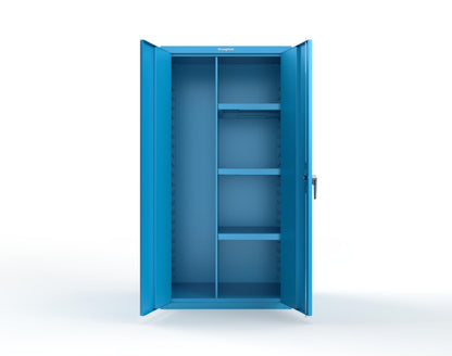 Heavy Duty 18 GA Janitorial Cabinet with 3 half Shelves - 36 in. W x 24 in. D x 72 in. H - 36-BC-243-P-5012