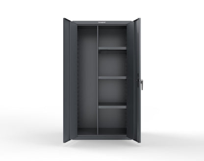 Heavy Duty 18 GA Janitorial Cabinet with 3 half Shelves - 36 in. W x 24 in. D x 72 in. H - 36-BC-243-P-7024