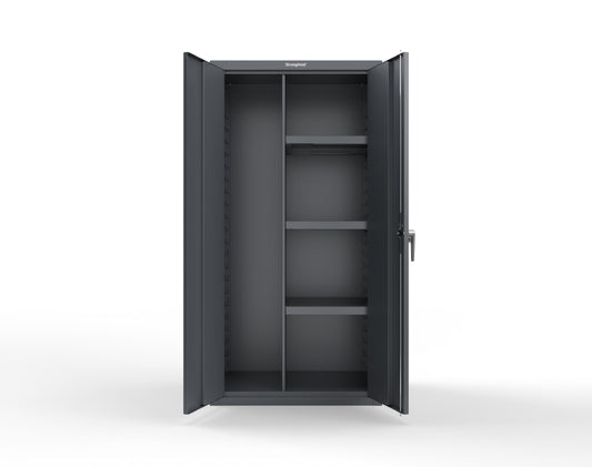 Heavy Duty 18 GA Janitorial Cabinet with 3 half Shelves - 36 in. W x 24 in. D x 72 in. H - 36-BC-243-P-7024