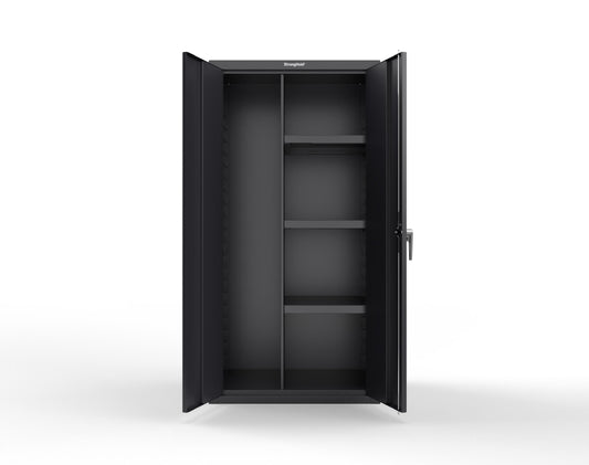 Heavy Duty 18 GA Janitorial Cabinet with 3 half Shelves - 36 in. W x 24 in. D x 72 in. H - 36-BC-243-P-9005