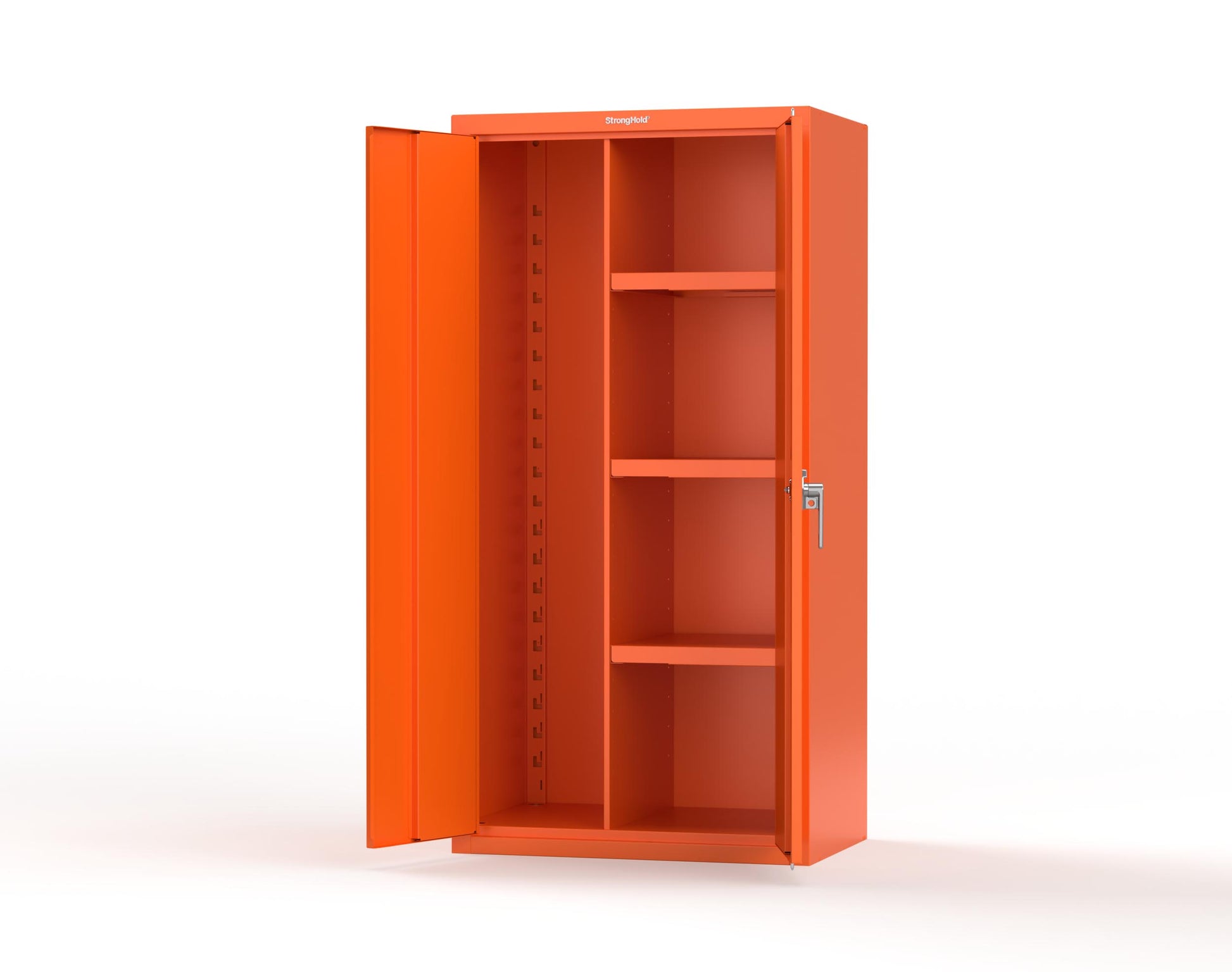 Heavy Duty 18 GA Janitorial Cabinet with 3 half Shelves - 36 in. W x 24 in. D x 72 in. H - 36-BC-243-P-2009