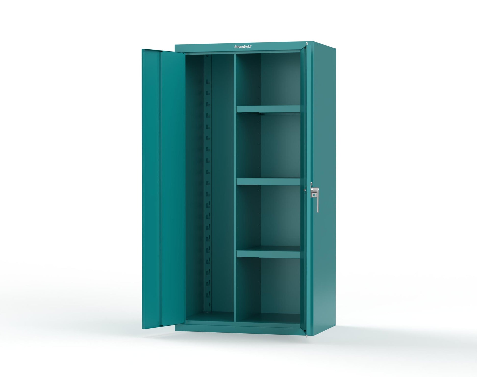 Heavy Duty 18 GA Janitorial Cabinet with 3 half Shelves - 36 in. W x 24 in. D x 72 in. H - 36-BC-243-P-5021