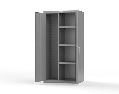 Heavy Duty 18 GA Janitorial Cabinet with 3 half Shelves - 36 in. W x 24 in. D x 72 in. H - 36-BC-243-P-7037