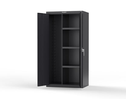 Heavy Duty 18 GA Janitorial Cabinet with 3 half Shelves - 36 in. W x 24 in. D x 72 in. H - 36-BC-243-P-9005